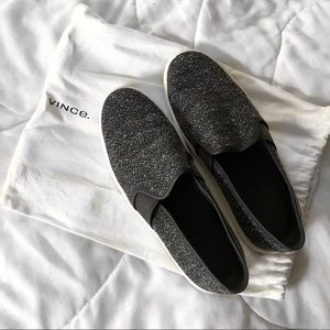 Vince Blair Tweed Slip On Sneakers